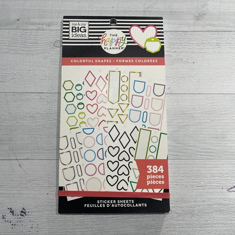 Happy Planner sticker sheets colorful‎ shapes